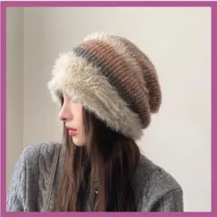 人気！おしゃれカラーのニット帽　レディース　防寒　かわいい　オシャレ　ベージュ