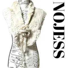 ファー　マフラー　ショール　ラビット　パーティー　防寒　オフホワイト