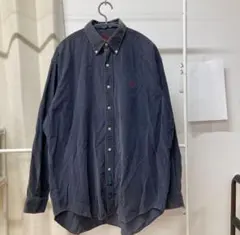 Ralph Lauren コーズ （細畝）ボタンダウンシャツ L ネイビー