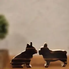 フレンチブルドッグ　オブジェ　ハンドメイド　カントリー　かわいい　置物　犬　雑貨