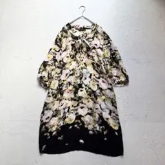 ポールスミス ボウタイ ワンピース 44 花柄 マルチカラー