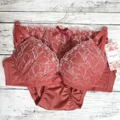 新品 チュチュアンナ ブラ&ショーツセット 赤【C70】