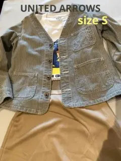 【新品・タグなし】ユナイテッドアローズ　ノーカラーデニムジャケット
