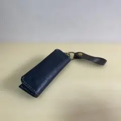 ハンドメイドレザー　コインケース　小銭入れ　ブラック