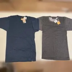 新品Tシャツ 2枚セット グレー ネイビー 保温Tシャツ　Lサイズ