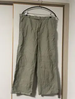 リネン　ラインパンツ