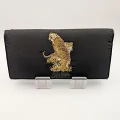 Jean Paul GAULTIER 長財布 ナイロン レザー 虎 タイガー 黒のサムネイル