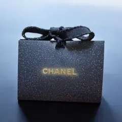 CHANEL ギフト箱 ネイビー 花柄