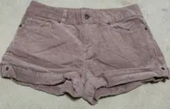 ★ジーユー GU コーデュロイ ショートパンツ★スモーキーピンク