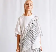 AULA AILA　リメイクシャツトップス 切り替え　Tシャツ　フリーサイズのサムネイル
