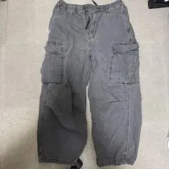GU デニムスーパーワイドカーゴパンツ Lのサムネイル