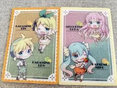 初音ミク フリューくじ G賞　クリアカード　ミクリン レン ルカ デフォルメ