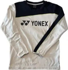YONEX 長袖Tシャツ JP L ホワイト/ネイビー