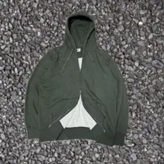 00s OLD UNIQLO ユニクロ ダブルジップ パーカー y2k 緑