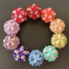 ☆くす玉㉑　『花』　千代紙ver.　10個セット☆のサムネイル