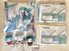 【まとめ売り】初音ミク プロセカ クッション +バスタオル2枚+ぬいぐるみ3点