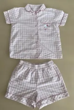 GU ハローキティ パジャマ ピンク チェック柄 M