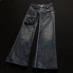 y2k archive jeanne d'art ダークブルーブーツカットデニム