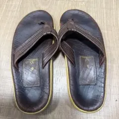 ISLAND SLIPPER アイランドスリッパ レザーブラウン サイズ6のサムネイル