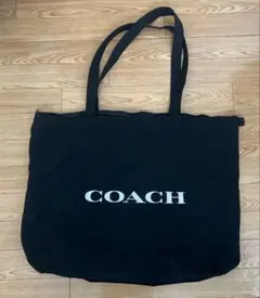 COACH トートバッグ ブラック 布製のサムネイル