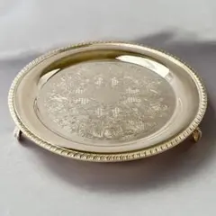 モロッコ✴︎金色真鍮トレイ 木製テーブル 脚付 - メルカリ