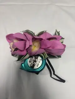ピンクの花 ヘアアクセサリー フラダンス シンビジウム ヘアクリップ