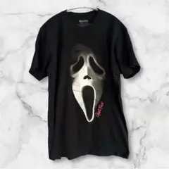 Ghost Face ムービーtシャツ スクリーム ホラー映画 古着 ブラック