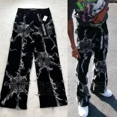 バラバサスvalabasas ブラック ルーズフィットカーゴパンツ 29 新品 バラバサスvalabasas ブラック ルーズフィットカーゴパンツ 29 新品