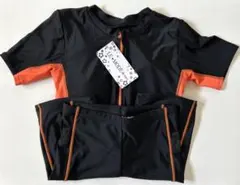 スポーツ用水着 黒/オレンジ 9M