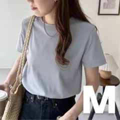 DISCOAT コンパクトTシャツ　ブルー