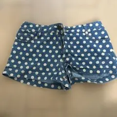 水玉模様 デニムショートパンツのサムネイル