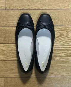 【美品】ORiental TRafficブラックリボン付きバレエシューズ