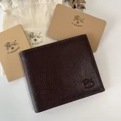 新品　イルビゾンテ　二つ折り財布　レザー　ウォレット　コンパクト　牛革