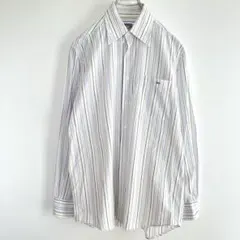 LACOSTE ラコステ シャツ ストライプ サイズ2 ワンポイント 古着