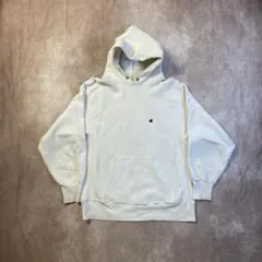 90s Champion リバースウィーブ パーカー 白 USA製 袖目無し