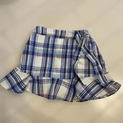 チェック柄 ラップ風スカート 110cm. Anseri