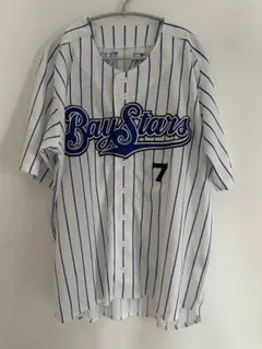 ば*ち様 復刻横浜　DeNAベイスターズ ユニフォームサイズL 刺繍 佐野恵太のサムネイル
