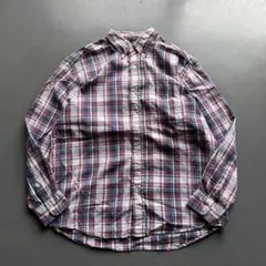 90s OLD UNIQLO チェック柄 長袖シャツ M