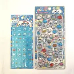ぷくぷくあわわちゃん プチドロップステッカー ドロップブロックシール 2種