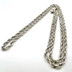 値下げメキシコ　ビンテージ　シルバー925 ネックレス　ツイストチェーン　ロープ