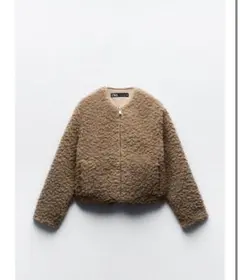 zara ショート丈ボアジャケット