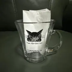 わちふぃーるど ダヤン 取っ手付きガラスマグ