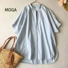 MOGA 80/タイプライタータンブラーブラウス バンドカラーシャツ 2のサムネイル