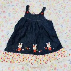 ミキハウス デニム ジャンバースカート　ワンピース　100