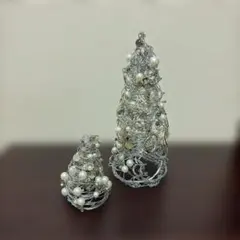 クリスマスツリーオブジェ　ハンドメイド