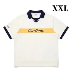 マルボンゴルフ ポロシャツ malbon golf メンズ ゆったり 白色XXL