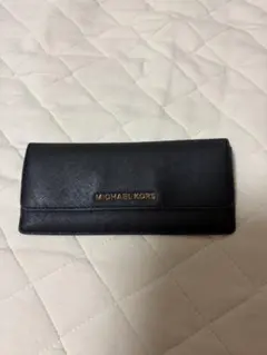 美品】マイケルコース 長財布 ブラック サフィアーノレザー フラップ 黒