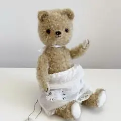 ハンドメイド ぬいぐるみ アーティストベア テディベア 白熊ちゃん