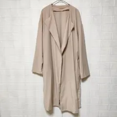 GU ジーユー (L)　ノーカラー トレンチコート　ベルト不足