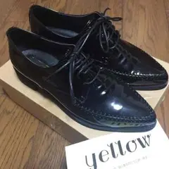 ブラックステッチポインテッドトゥローファー25.0㎝